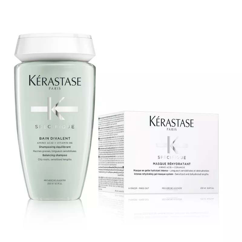 KÉRASTASE - SPÉCIFIQUE - KIT BAIN DIVALENT (250ml) + MASQUE REHYDRATANT (200ml) Maschera idratante KÉRASTASE - SPÉCIFIQUE - KIT BAIN DIVALENT (250ml) + MASQUE REHYDRATANT (200ml) Maschera idratante
