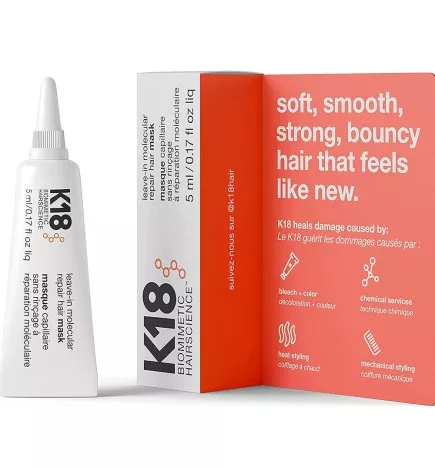 K18 - LEAVE-IN MOLECOLAR HAIR MASK (5ml) Maschera monodose riparatrice