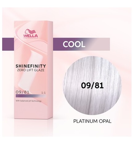 WELLA SHINEFINITY PLATINUM OPAL 09/81 Biondo Chiarissimo Perla Cenere (60ml) Colore demi-permanente