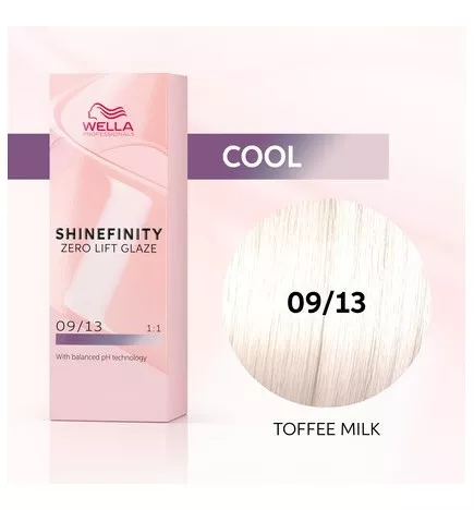 WELLA SHINEFINITY TOFFEE MILK 09/13 Biondo Chiarissimo Cenere Dorato (60ml) Colore demi-permanente