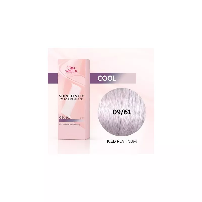 WELLA SHINEFINITY ICED PLATINUM 09/61 Biondo Violetto Cenere (60ml) Colore demi-permanente WELLA SHINEFINITY ICED PLATINUM 09/61 Biondo Violetto Cenere (60ml) Colore demi-permanente