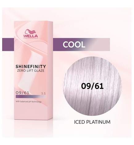 WELLA SHINEFINITY ICED PLATINUM 09/61 Biondo Violetto Cenere (60ml) Colore demi-permanente