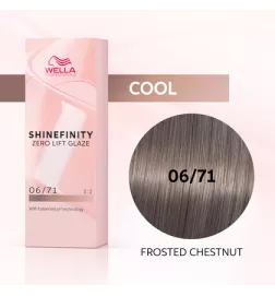 WELLA SHINEFINITY Frosted Chestnut 06/71 Biondo Scuro Sabbia Cenere (60ml) Colore demi-permanente