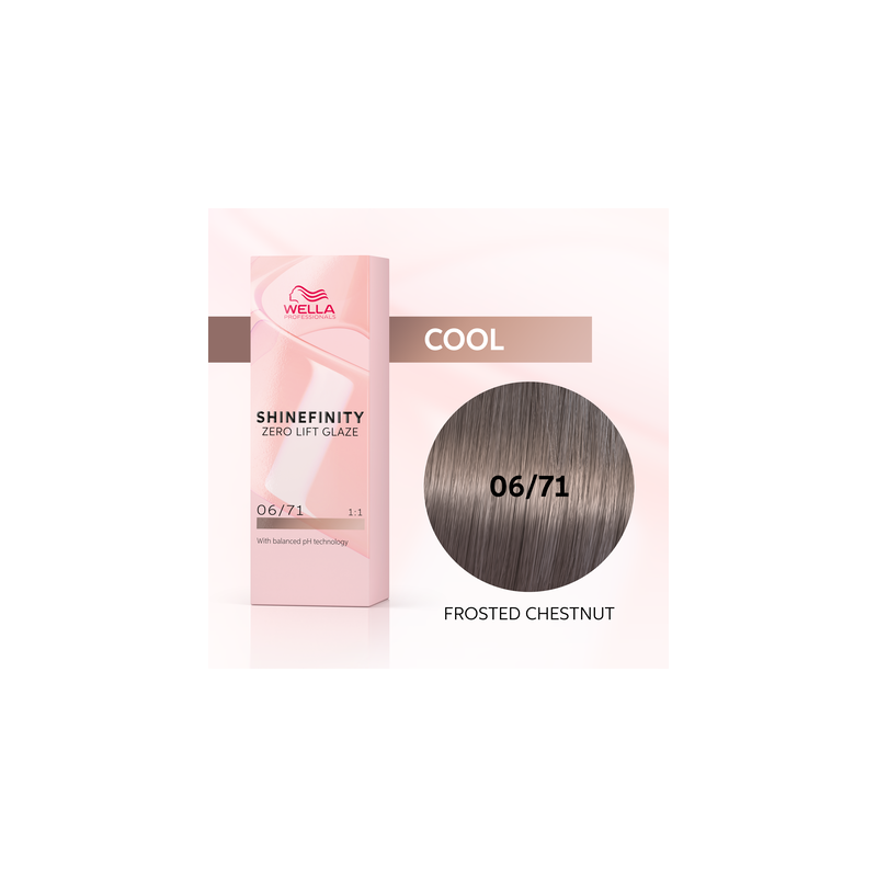 WELLA SHINEFINITY Frosted Chestnut 06/71 Blonde Dark Sand Ash (60ml) Semi-permanent color WELLA SHINEFINITY Frosted Chestnut 06/71 Blonde Dark Sand Ash (60ml) Semi-permanent color