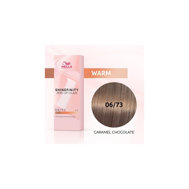 WELLA SHINEFINITY Caramel Chocolate 06/73 Brown Dark Sabbia Gold (60ml) Half-Permanent Color