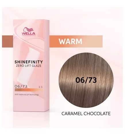 WELLA SHINEFINITY Caramel Chocolate 06/73 Biondo Scuro Sabbia Dorato (60ml) Colore demi-permanente