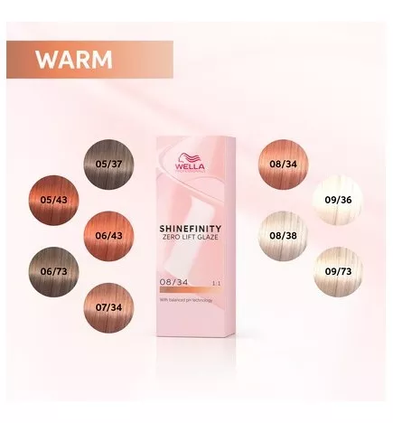 WELLA SHINEFINITY Spicy Ginger 08/34 BiondoChiaro Dorato Rame (60ml) Colore demi-permanente