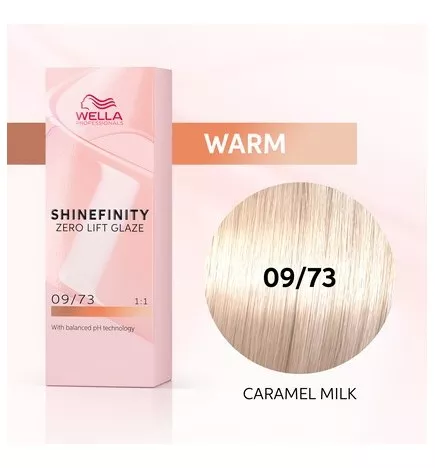 WELLA SHINEFINITY Caramel Milk 09/73 Biondo Chiarissimo Sabbia Dorato (60ml) Colore demi-permanente