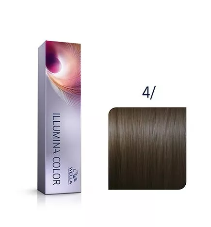WELLA - ILLUMINA COLOR 4 | Castano Medio Puro (60ml) Colore Permanente
