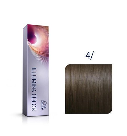 WELLA - ILLUMINA COLOR 4 | Castano Medio Puro (60ml) Colore Permanente