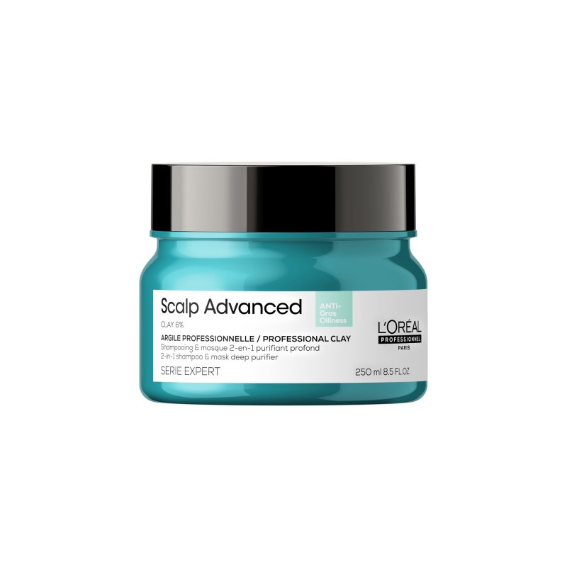 L'OREAL PROFESSIONNEL - SCALP ADVANCED - ARGILE 2-In-1 Deep Purifier Clay (250ml) Shampoo and mask 2 in 1 purifying L'OREAL PROFESSIONNEL - SCALP ADVANCED - ARGILE 2-In-1 Deep Purifier Clay (250ml) Shampoo and mask 2 in 1 purifying