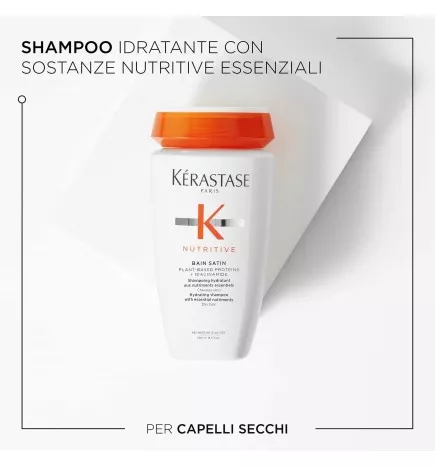 KERASTASE - NUTRITIVE BAIN SATIN (250ml) Dry hair moisturizing shampoo.