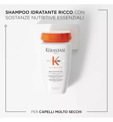 KERASTASE - NUTRITIVE BAIN SATIN RICHE (250ml) Rich shampoo for very dry hair.
