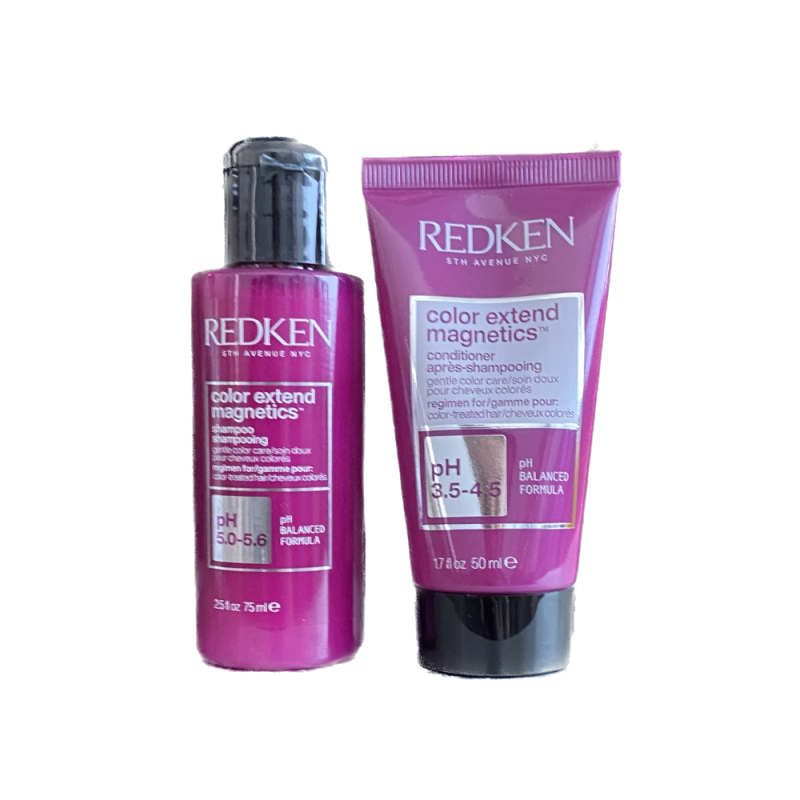 REDKEN - COLOR EXTEND MAGNETICS SET TRAVEL SHAMPOO AND BALSAMO - Ideal for colored hair