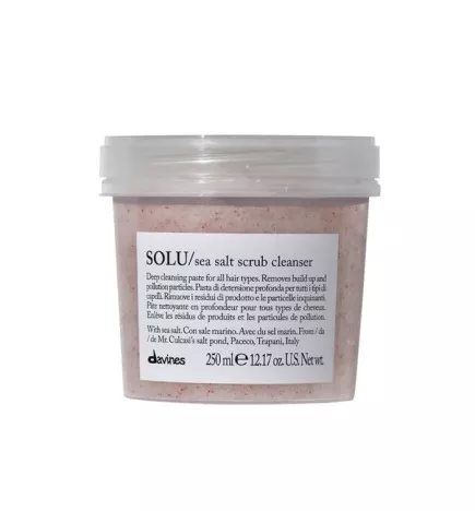 DAVINES - ESSENTIAL HAIR CARE - SOLU SEA SALT SCRUB CLEANSER (250ml) Shampoo scrub