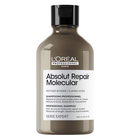 L'OREAL - ABSOLUT REPAIR MOLECULAR SHAMPOO (300ml) Shampoo for damaged hair