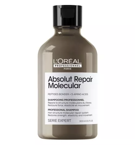 L'OREAL - ABSOLUT REPAIR MOLECULAR SHAMPOO (300ml) Shampoo per capelli danneggiati