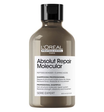 L'OREAL - ABSOLUT REPAIR MOLECULAR SHAMPOO (300ml) Shampoo per capelli danneggiati