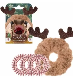INVISIBOBBLE - SET HOLIDAYS RED NOSE REINDEER (Pack of 4)