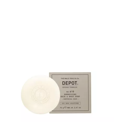 DEPOT - N.610 ENERGIZING HAIR & BODY SOAP (70g) Shampoo doccia solido energizzante