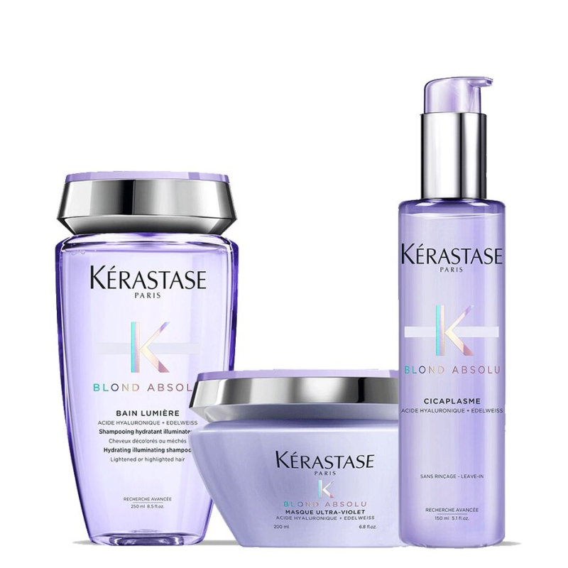 Kerastase - BLOND ABSOLU KIT - Bath Light 250ml + Mask 200ml + Cycaplasm (150ml)