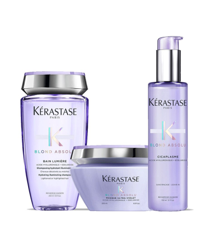 KÉRASTASE - BLOND ABSOLU KIT - Bain Lumiere 250ml + Masque 200ml + Cicaplasme (150ml)