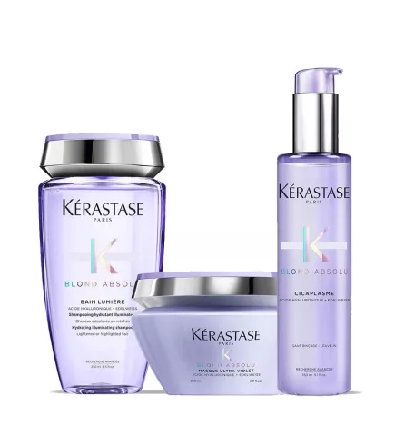 KÉRASTASE - BLOND ABSOLU KIT - Bain Lumiere 250ml + Masque 200ml + Cicaplasme (150ml)