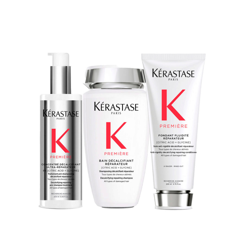 KERASTASE - FIRST TRIO REPAIROR - Concentration 250ml - Bath 250ml - Fluidity fondant 250ml