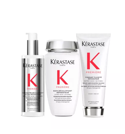 KÉRASTASE - PREMIERE TRIO RIPARATORE - Filler 90ml - Bain 250ml - Fondant Fluidité 250ml