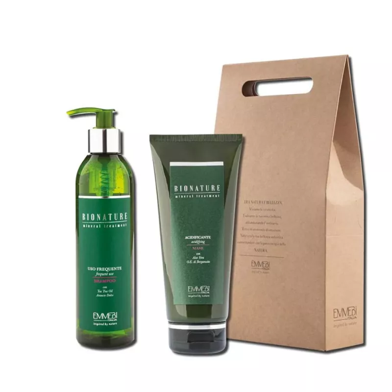 EMMEBI ITALIA - BIONATURE KIT USO FREQUENTE (250ml) Shampoo Uso frequente + Mask