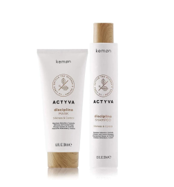 KEMON - ACTYVA DISCIPLINA DUO SHAMPOO e Mask (200+250ml) Shampoo e Maschera Setosità e controllo