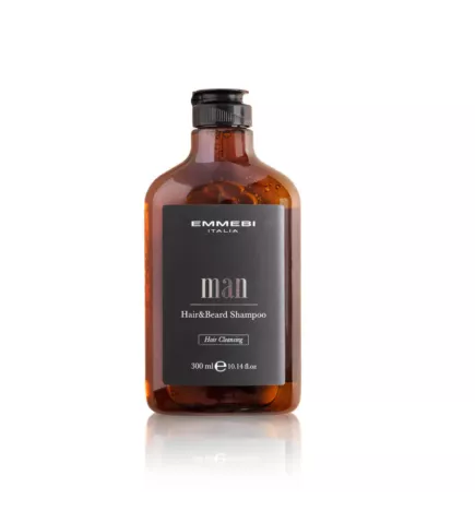 EMMEBI ITALIA - MAN HAIR & BEARD SHAMPOO (300ml) Shampoo barba e capelli