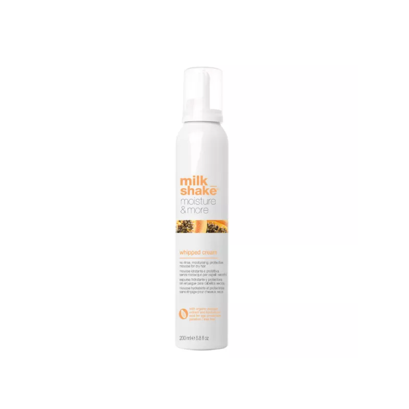 MILK SHAKE - MOISTURE&MORE WHIPPED CREAM (200ml) Mousse condizionante idratante MILK SHAKE - MOISTURE&MORE WHIPPED CREAM (200ml) Mousse condizionante idratante
