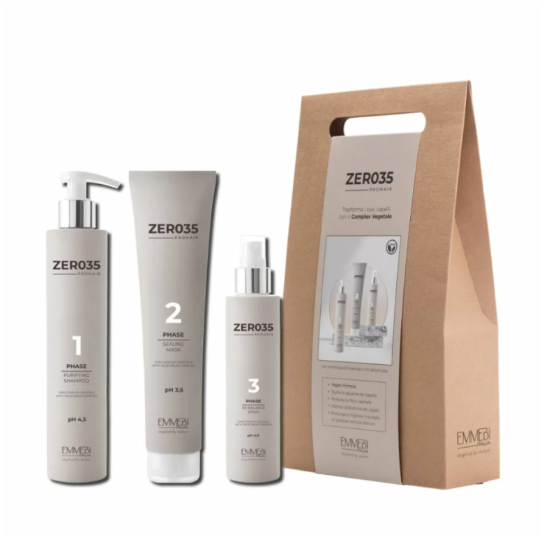 EMMEBI ITALIA - ZER035 PRO HAIR KIT - Shampoo - Maschera e Leave-In
