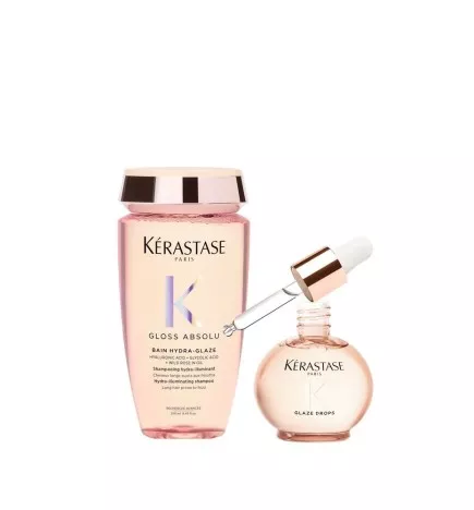 KERASTase - GLOSS ABSOLU - DUO HYDRA-GLAZE WATER (300ml) DROPS OIL (45ml)
