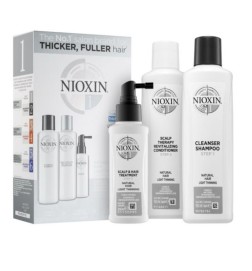 NIOXIN - SISTEMA 1 - Kit Trifasico Shampoo + Balsamo + Trattamento