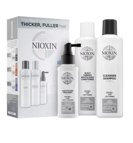 NIOXIN - SISTEMA 1 - Kit Trifasico Shampoo + Balsamo + Trattamento