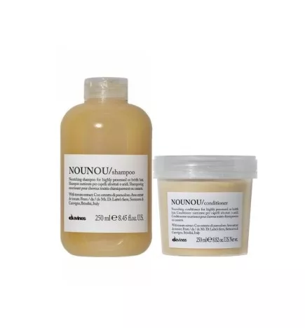 DAVINES - ESSENTIAL HAIR CARE - NOUNOU KIT SHAMPOO & CONDITIONER per capelli trattati