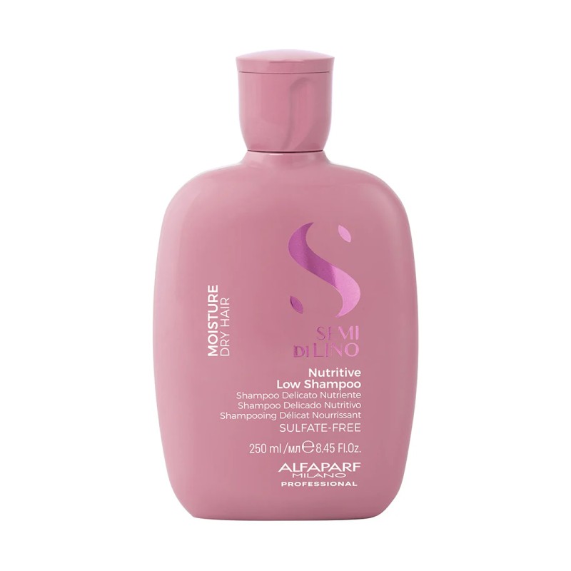 Alfaparf - Semi di lino Moisture Nutritive Low Shampoo Delicato(250ml) Shampoo Nutriente per Capelli Secchi