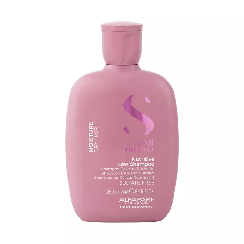 Alfaparf - Semi di lino Moisture Nutritive Low Shampoo Delicato(250ml) Shampoo Nutriente per Capelli Secchi