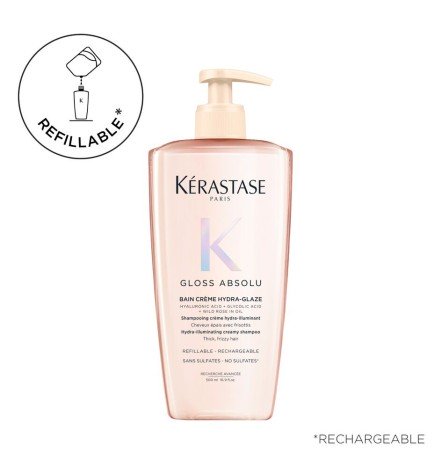 KÉRASTASE - GLOSS ABSOLU - BAIN CREME HYDRA-GLAZE (500ml) Shampoo cremoso idra-illuminante