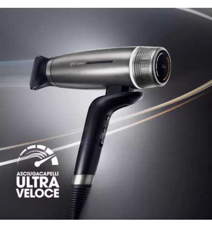 GHD - SPEED PHON IONICO NERO METALLIZZATO