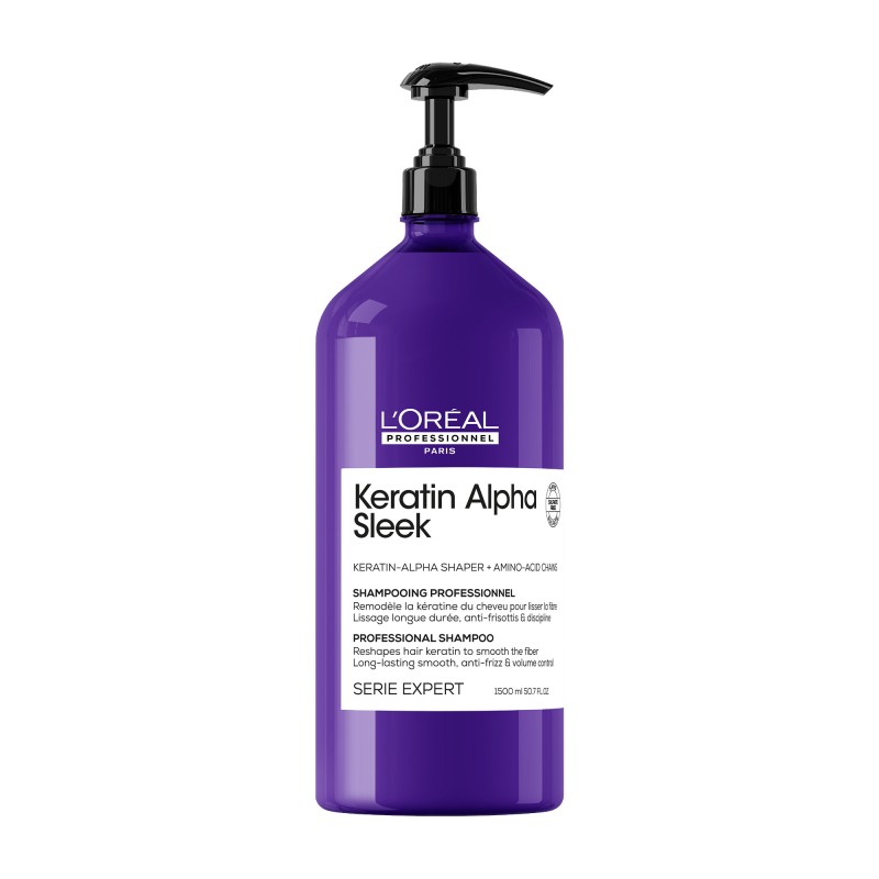 L'Oreal Professionnel - Keratin Alpha Sleek Shampoo (1500ml) Shampoo anticrespo
