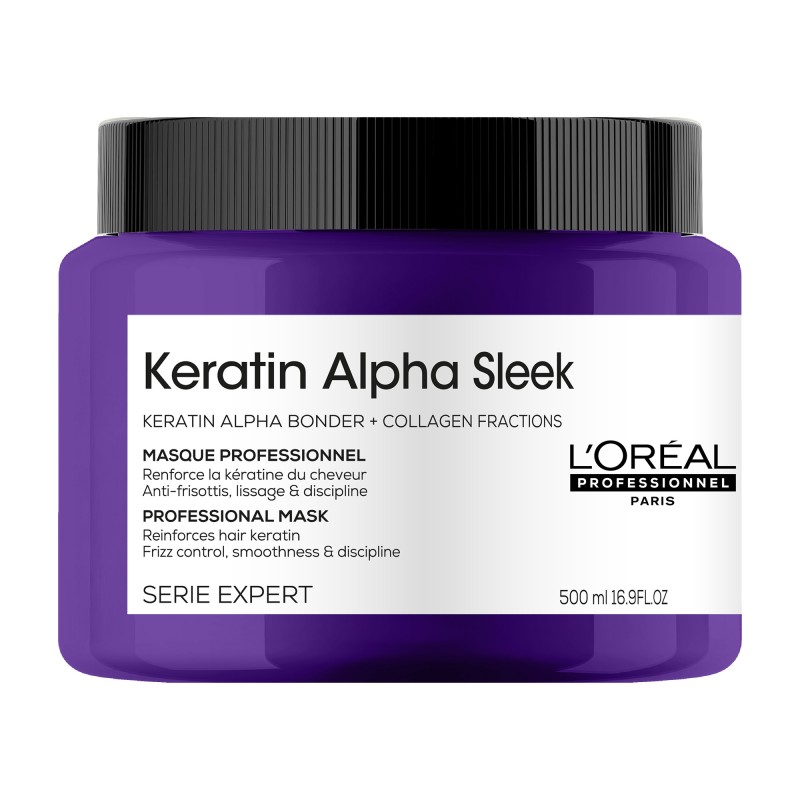 L'Oreal Professionnel - Keratin Alpha Sleek Masque (500ml) Maschera anticrespo