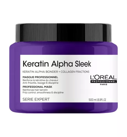 L'Oreal Professionnel - Keratin Alpha Sleek Masque (500ml) Maschera anticrespo