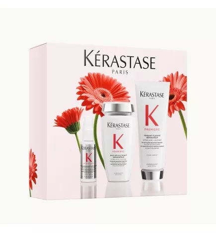 KÉRASTASE - PREMIERE TRIO RIPARATORE - Filler 90ml - Bain 250ml - Fondant Fluidité 250ml