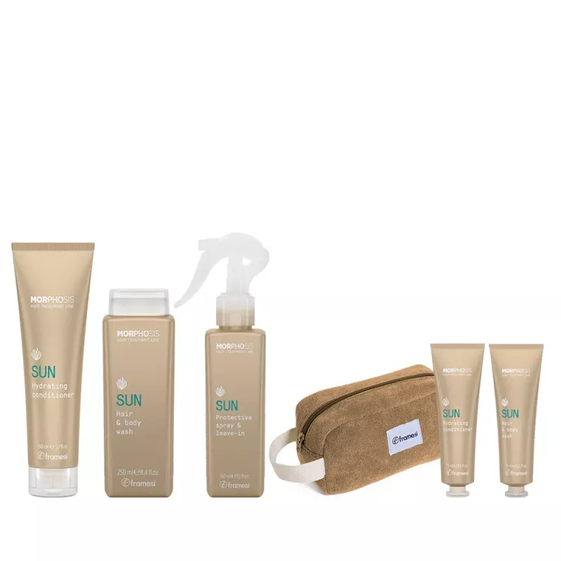 FRAMESI - SUN KIT + OMAGGIO POCHETTE - SHAMPOO - BALSAMO e LEAVE-IN