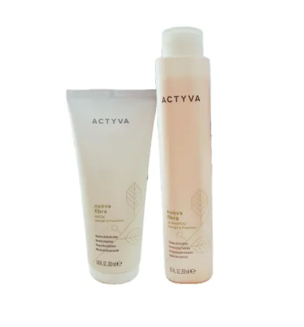 KEMON - ACTYVA NUOVA FIBRA DUO SHAMPOO e MASK (250ml e 200ml) Shampoo e Maschera di ricostruzione