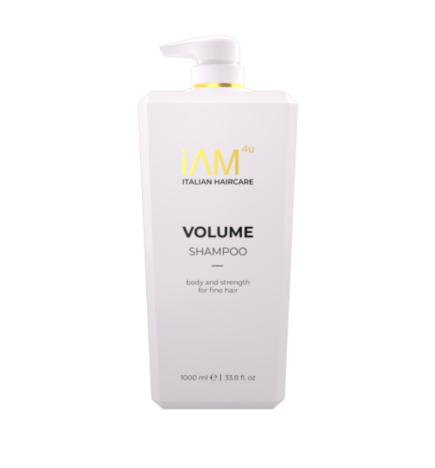 iAM4u - Volume Shampoo (1000ml) Shampoo Volumizzante per Capelli Fini