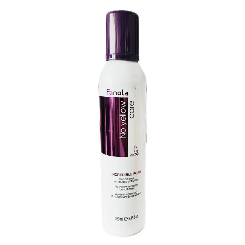 FANOLA - NO YELLOW INCREDIBLE FOAM (250ml) Anti-yellow conditioner foam FANOLA - NO YELLOW INCREDIBLE FOAM (250ml) Anti-yellow conditioner foam